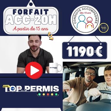 Forfait Permis B – Conduite Accompagnée – Boite Manuelle 20 H